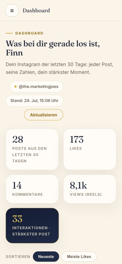 Social Studio auf dem Handy